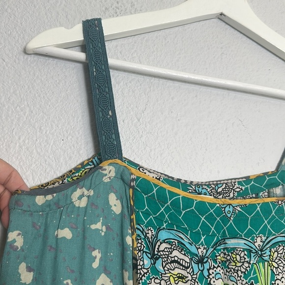 Anthropologie Tiny Boho Scarf Patchwork Womens Sleeveless Dress Size XSmall - Picture 4 of 13